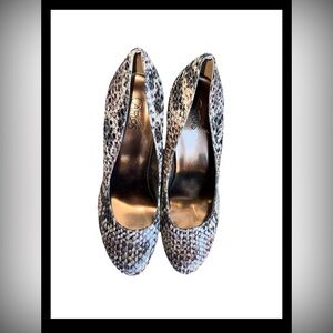Carlos by Carlos Santana Snakeskin Pattern Heels